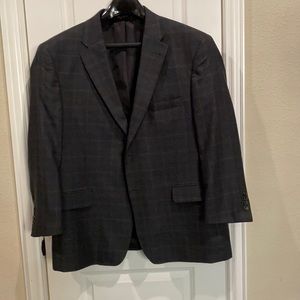 Jos. A. Bank men’s plaid sport coat blue black 46S.